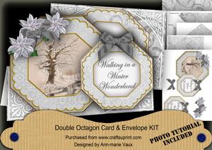 Snow Stream Winter Wonderland Double Octagon Card Kit