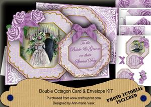 Wedding Couple Special Day Double Octagon Card Kit