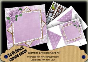 Shoe Fairy Lilac Rose 6inch Diamond Envelope Mini Kit