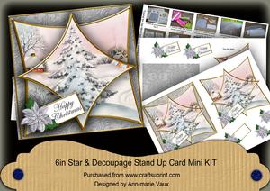 Snow Tree Silver 3D Star Card Mini Kit