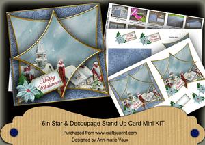 Blue Rooftops 3D Star Card Mini Kit