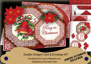 C Bells Ring in Christmas! Double Octagon Card Envelope Kit