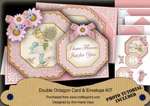 Mixed Floral I Have Flowers Double Octagon Card Kit