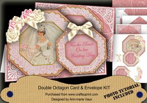 For the Bride on Her Wedding Day Double Octagon Card Kit