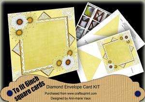 Lemon Daisy 6inch Diamond Envelope Mini Kit