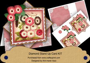Multi Daisies 3D Diamond Card Mini Kit