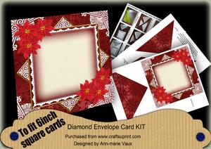 Elegant Tree Red 6inch Diamond Envelope Mini Kit