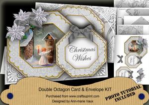 Choirboy Knocking Christmas Wishes Double Octagon Card Kit