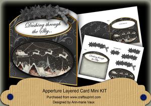 Dashing Through the Sky! - Aperture Decoupage Card Mini Kit