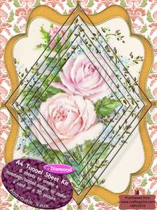 Pale Roses A4 Diamond Tunnel Topper Kit