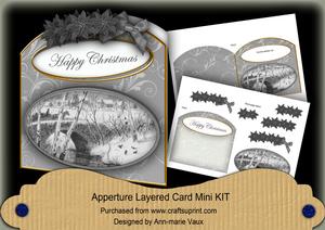 Christmas Travel Happy Christmas 3D Aperture Card Mini Kit