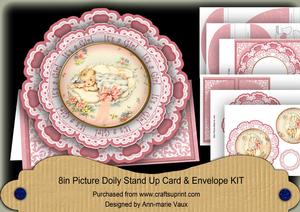 New Baby Girl Its a Girl! Picture Doily C & E Kit