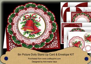 Cbells Merry Christmas Happy N Year Picture Doily C & E Kit