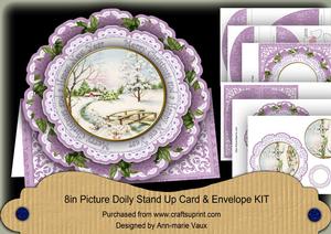 Lilac Snscene Christmas Happy N Year Picture Doily C & E Kit
