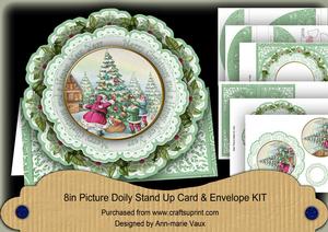 Tree Decorate Mchristmas Happynyear Picture Doily C & E Kit