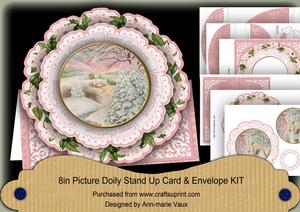 Sscene2 Pink Happy Christmas Picture Doily C & E Kit