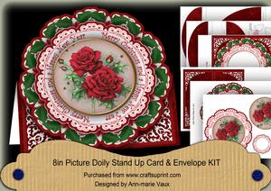 Christmas Roses m Christmas Hn Year Picture Doily C & E Kit
