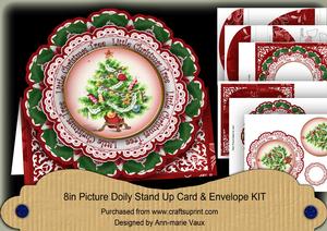 Elegant Tree Little Christmas Tree Picture Doily C & E Kit