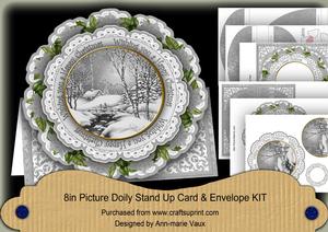 Winter Walk Happy Christmas Picture Doily C & E Kit