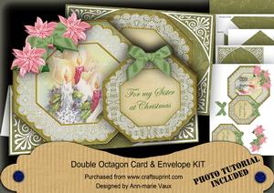 Candle Trio Sister at Christmas Double Octagon C & E Kit
