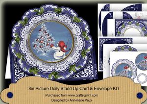 Singing Birds Happy Christmas Picture Doily C & E Kit