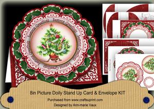 Elegant Tree Seasons Greetings Picture Doily C & E Kit
