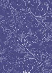 Blue Floral Lace Darks A4 Backing Paper