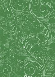 Mid Green Floral Lace Darks A4 Backing Paper