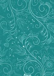 Teal Floral Lace Darks A4 Backing Paper