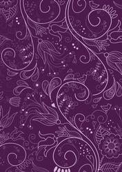 Purple Floral Lace Darks A4 Backing Paper