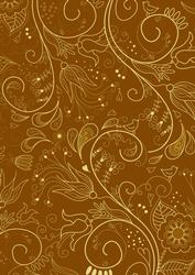Gold Floral Lace Darks A4 Backing Paper