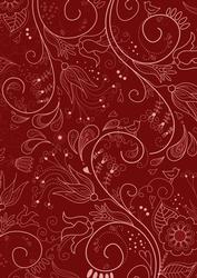 Dark Red Floral Lace Darks A4 Backing Paper