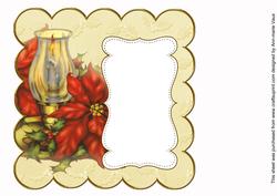 Gold Candle Lantern Picture 8in Scallop Insert Panel