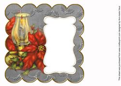 Black Candle Lantern Picture 8in Scallop Insert Panel