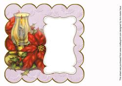 Lilac Candle Lantern Picture 8in Scallop Insert Panel