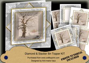 Winter Steam Happy Christmas Hny Diamond Megacoupage Cf Kit