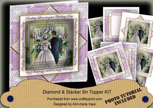 Wedding Couple Love on Weddingday Diamond Megacoupage Cf Kit