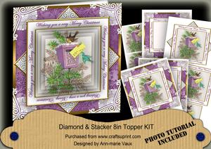 Lilac Postbox Wu Merry Christmas Diamond Megacoupage Cf Kit