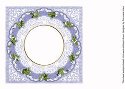 Blue Church Happy Christmas 8in Insert Panel