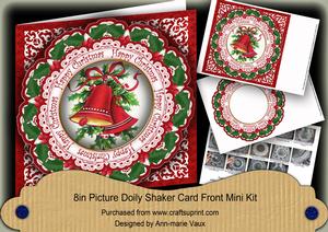 Cbells Happy Christmas 8in Doily Shaker Cf Mini Kit