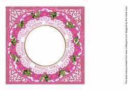Cerise Candle Happy Christmas 8in Insert Panel