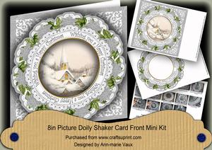 Ice Church Wu Happy Christmas 8in Doily Shaker Cf Mini Kit