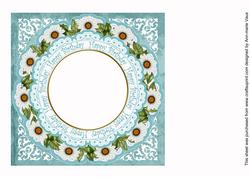 Blue Daisy Happy Birthday 8in Insert Panel