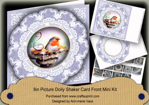 Blue Robin Seasons Greetings 8in Doily Shaker Cf Mini Kit