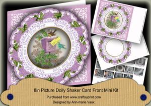 Lilac Postbox Merry Christmas 8in Doily Shaker Cf Mini Kit