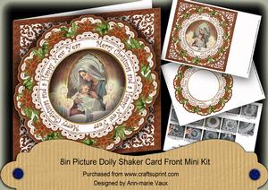 Mmary1 Merry Christmas Hny 8in Doily Shaker Cf Mini Kit