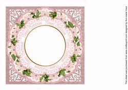 Pink Village Happy Christmas 8in Insert Panel