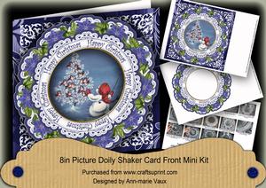 Singing Birds Happy Christmas 8in Doily Shaker Cf Mini Kit