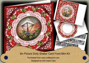 Red Lantern Wu Happy Christmas 8in Doily Shaker Cf Mini Kit