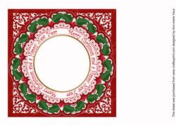 Red Roses Merry Christmas 8in Insert Panel